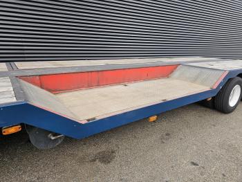 SEMI TRAILER / EXTENDABLE / 2 X STEERING AXLE / WHEEL WELL / RAD MULDE